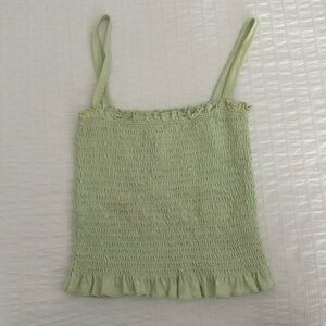 Sunday best by aritzia green polka dot top